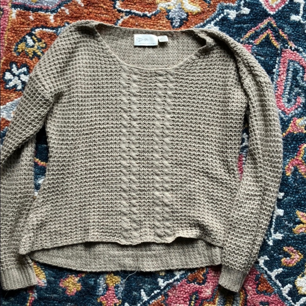 Tan crop sweater